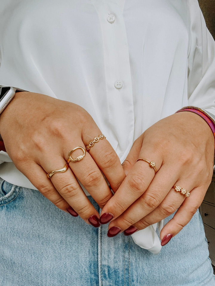 Waves – Ring – Stainless Steel – Adjustable