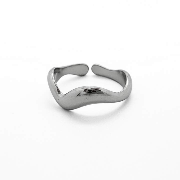 Waves – Ring – Stainless Steel – Adjustable