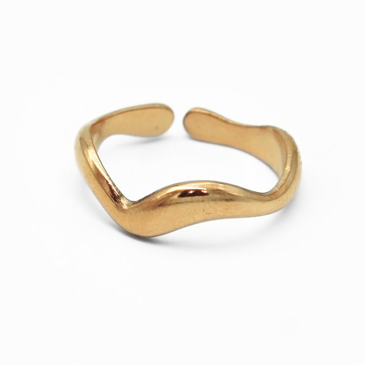 Waves – Ring – Stainless Steel – Adjustable
