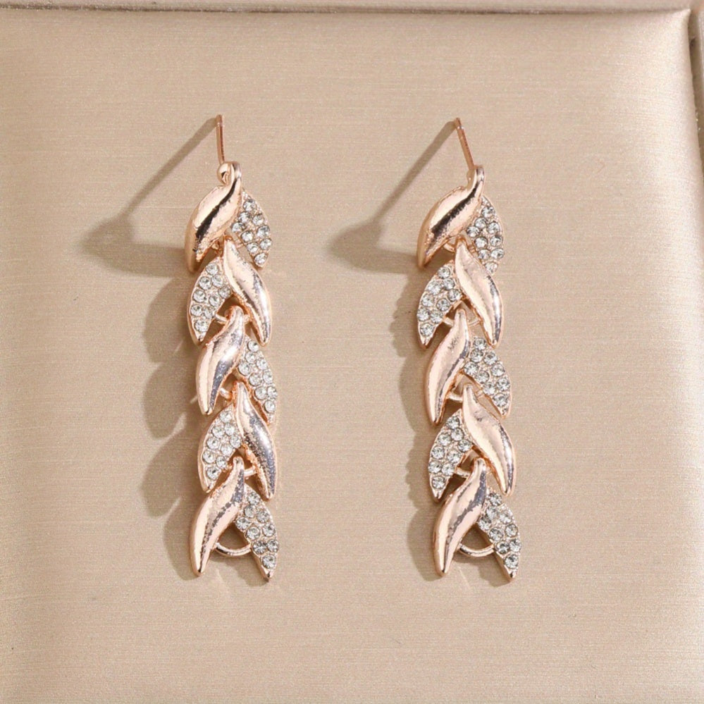 Rhinestone Fish Tail Earrings