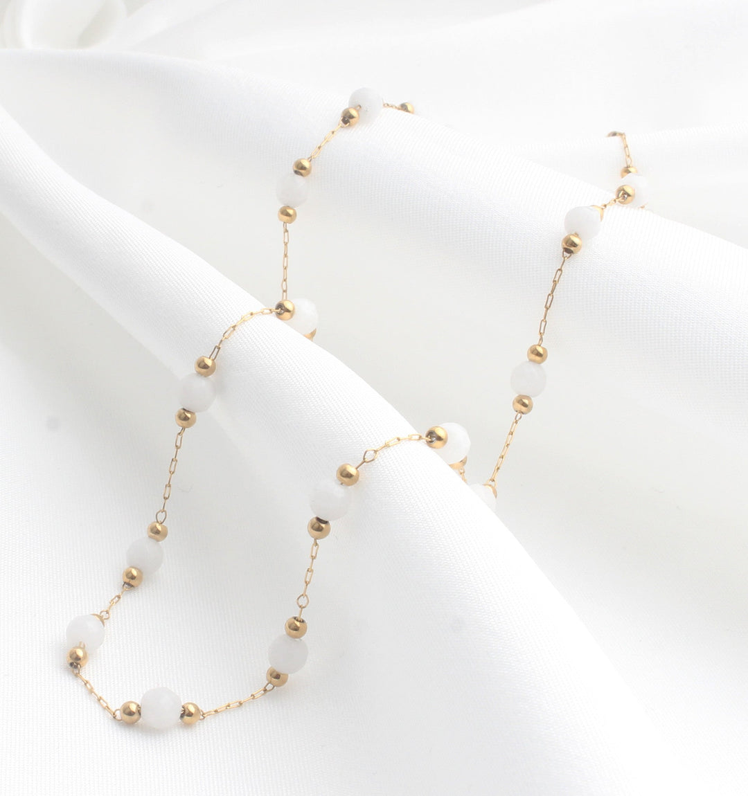 Sophia – Necklace – Natural Stone – Stainless Steel