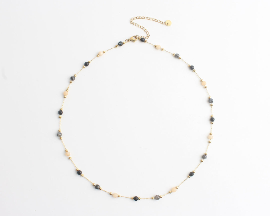 Sophia – Necklace – Natural Stone – Stainless Steel