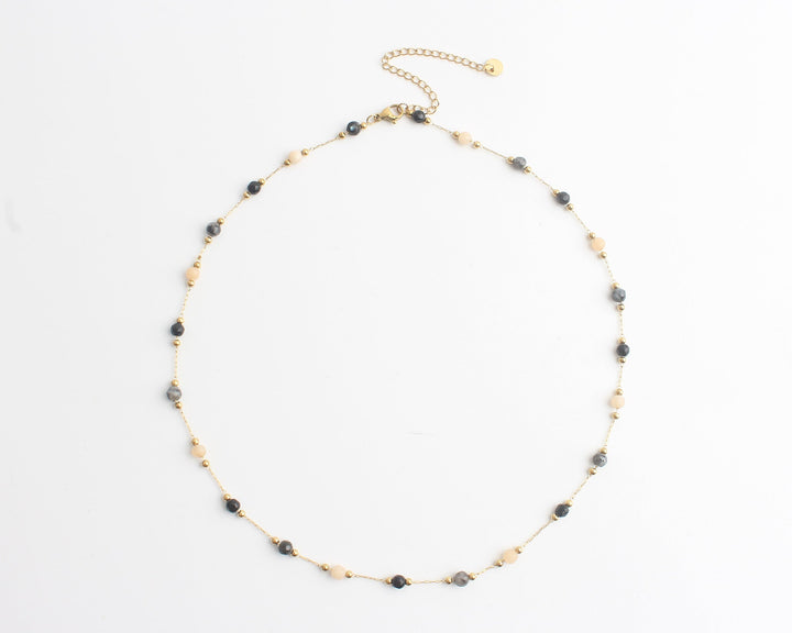 Sophia – Necklace – Natural Stone – Stainless Steel