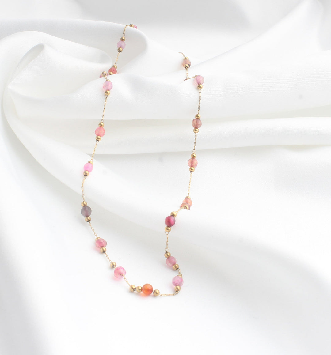 Sophia – Necklace – Natural Stone – Stainless Steel