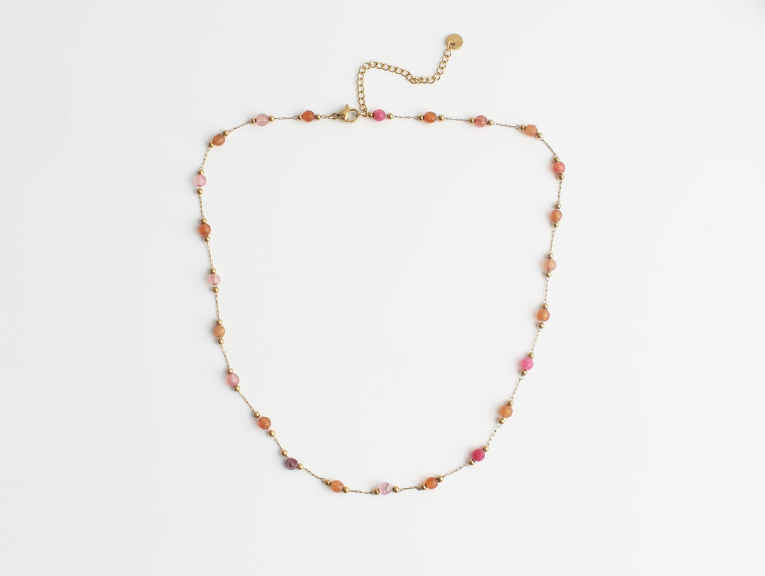 Sophia – Necklace – Natural Stone – Stainless Steel