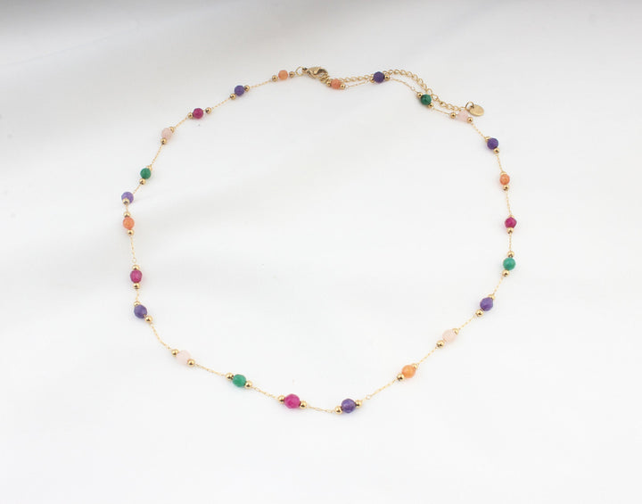 Sophia – Necklace – Natural Stone – Stainless Steel