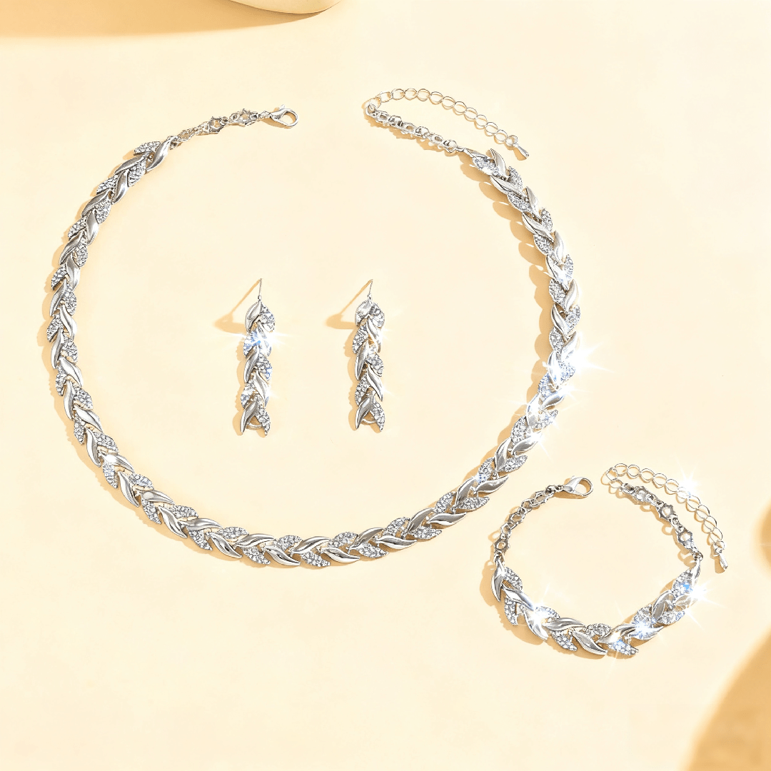 Elegant Glass Rhinestone Fish Tail Set - Full Set