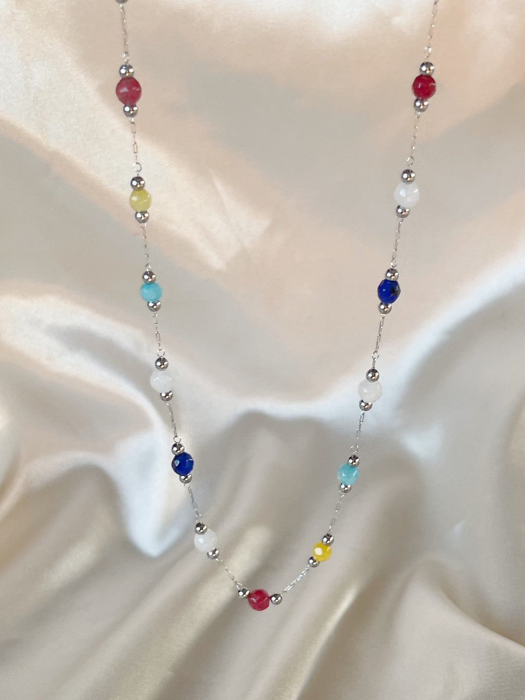 Sophia – Necklace – Natural Stone – Stainless Steel
