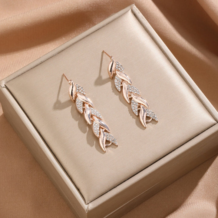 Rhinestone Fish Tail Earrings