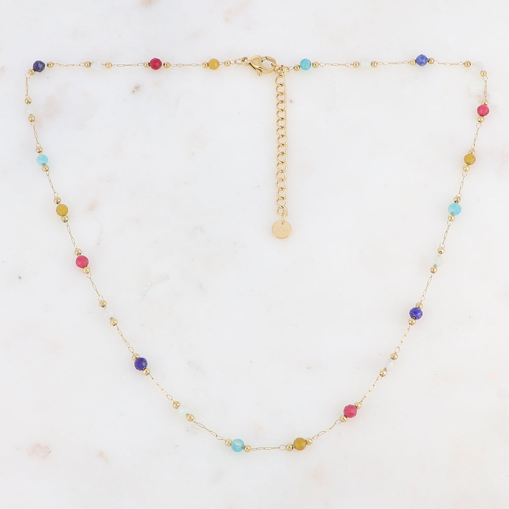Sophia – Necklace – Natural Stone – Stainless Steel