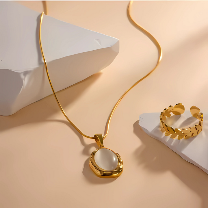 Handmade Opal Necklace | 14 Carat Gold Plated