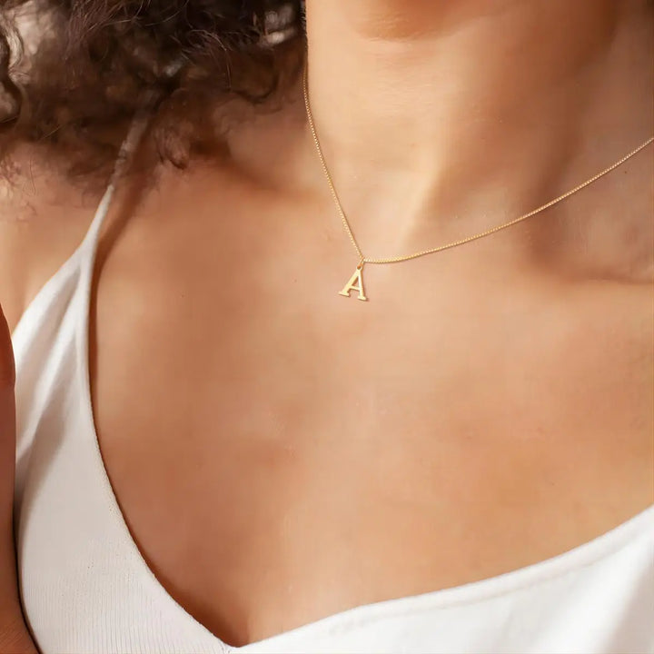 Necklace with Initial Love Letters | Gold