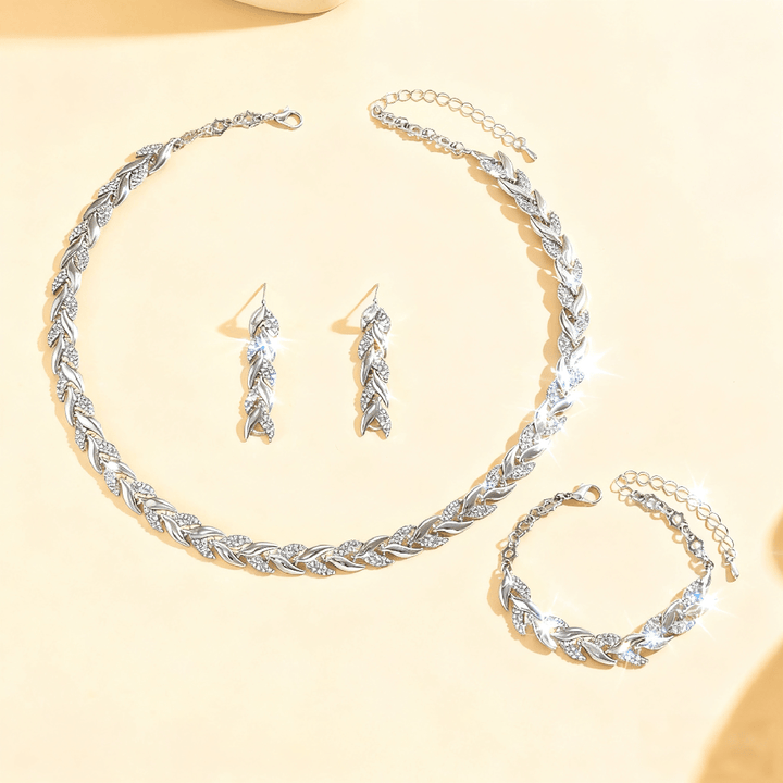 Elegant Glass Rhinestone Fish Tail Set - Full Set