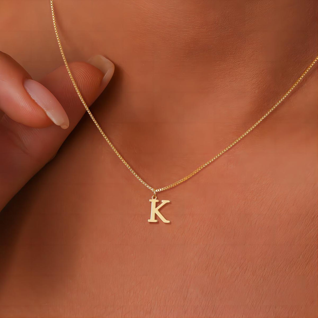 Necklace with Initial Love Letters | Gold