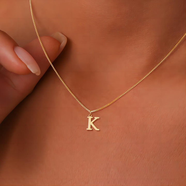 Necklace with Initial Love Letters | Gold