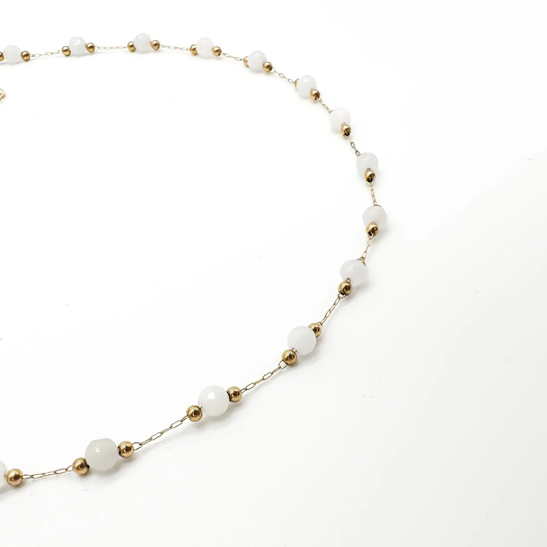 Sophia – Necklace – Natural Stone – Stainless Steel
