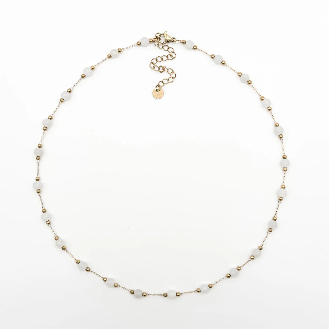 Sophia – Necklace – Natural Stone – Stainless Steel