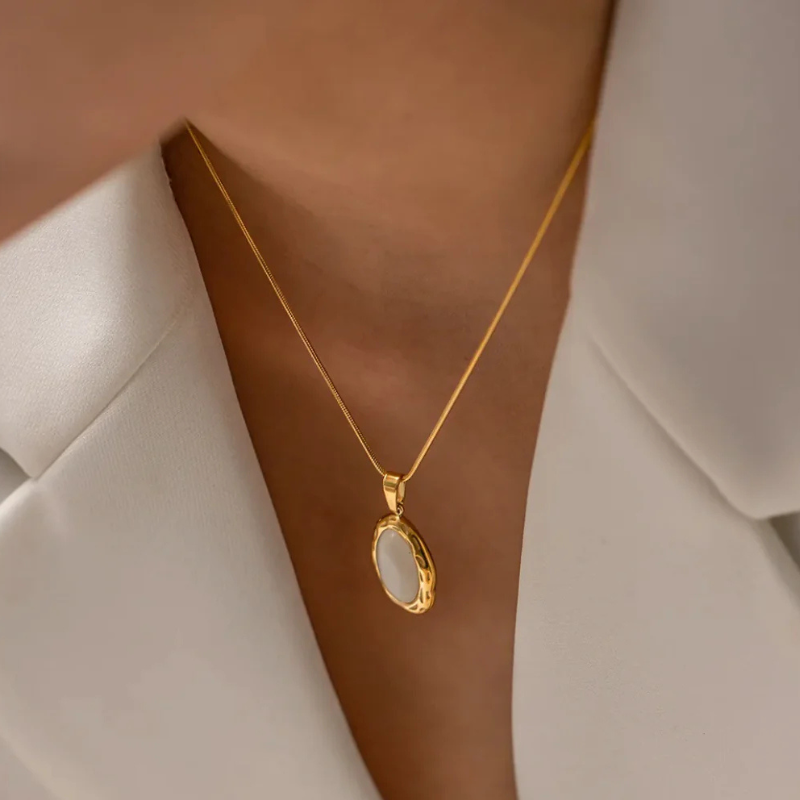 Handmade Opal Necklace | 14 Carat Gold Plated