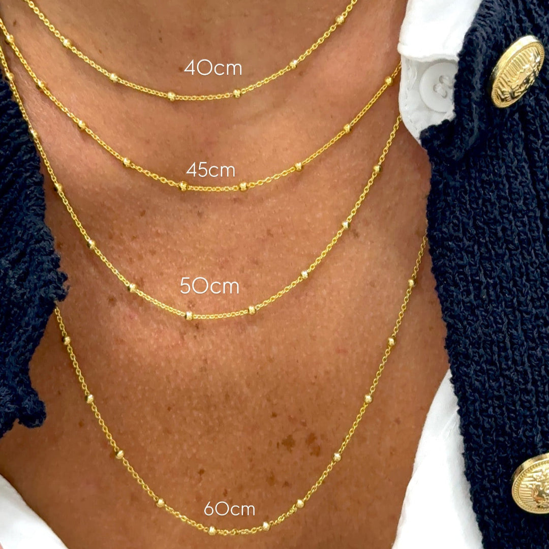 925 Silver Rosary Necklace with Ring Clasp