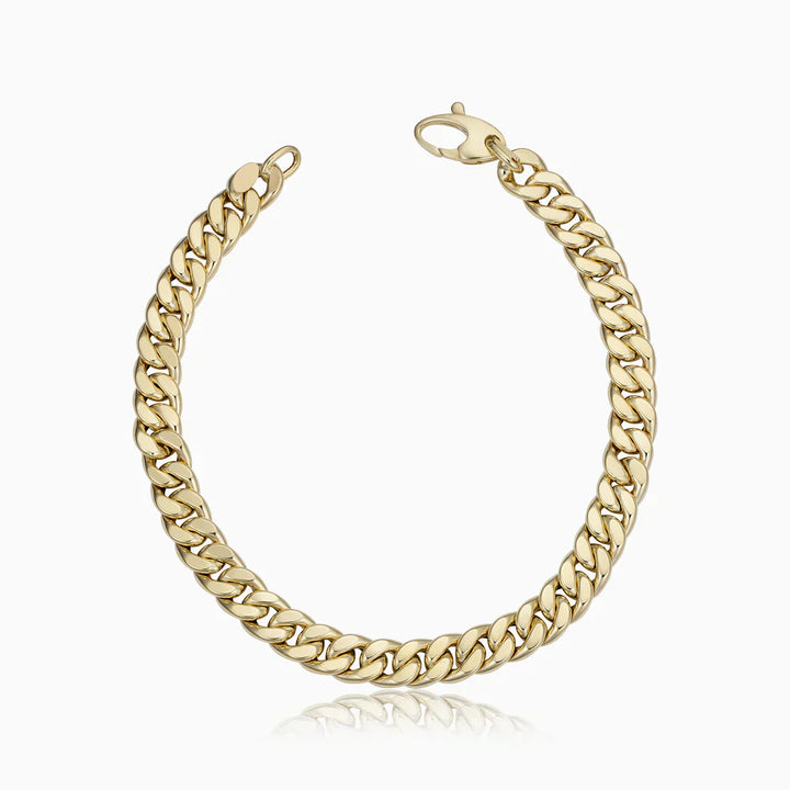 Estate Cuban Bracelet | White Gold