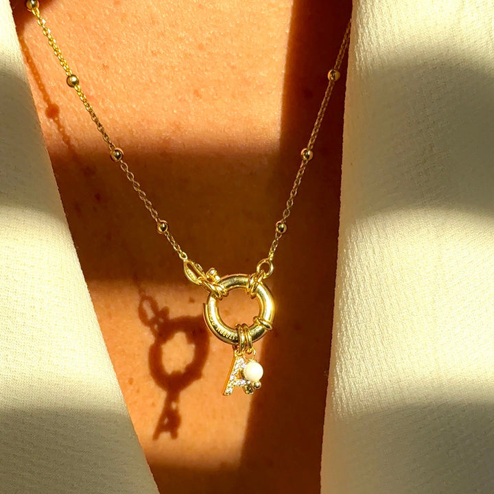 925 Silver Rosary Necklace with Ring Clasp