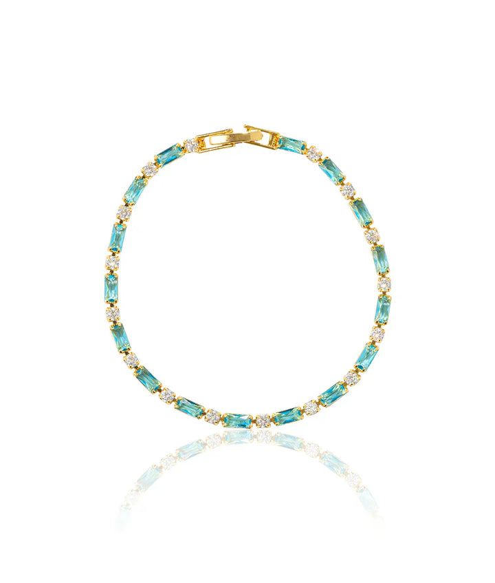 Timeless Gold Natural Turquoise Bracelet