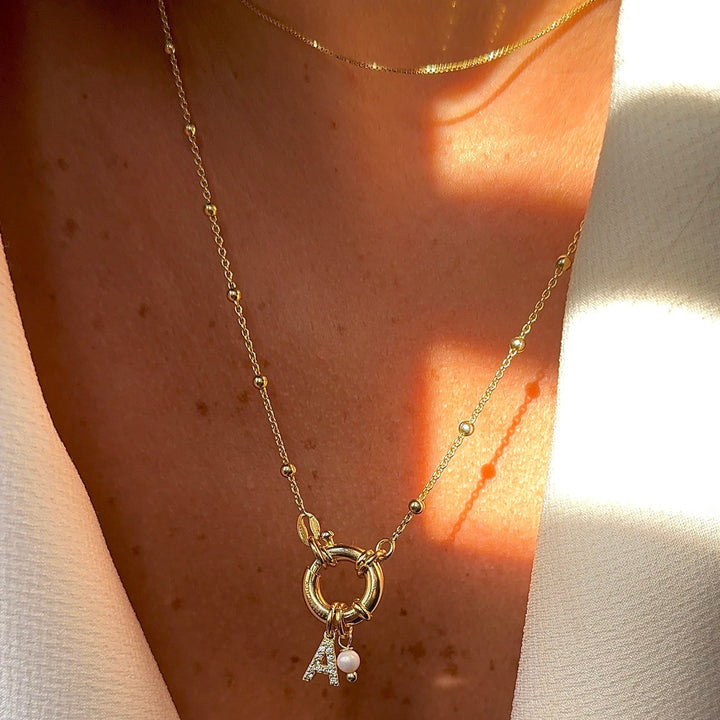925 Silver Rosary Necklace with Ring Clasp