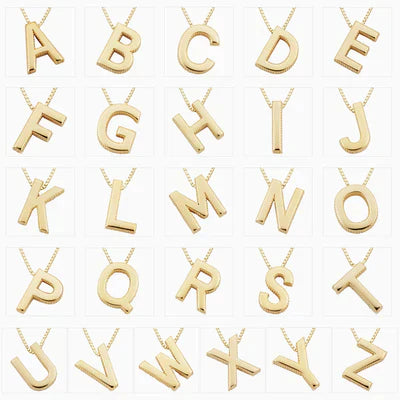Necklace with Initial Love Letters | Gold