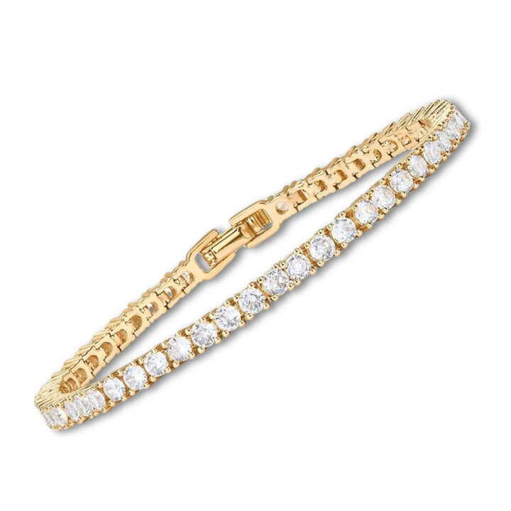 Malin™ | Luxurious tennis bracelet with moissanite and gold finish