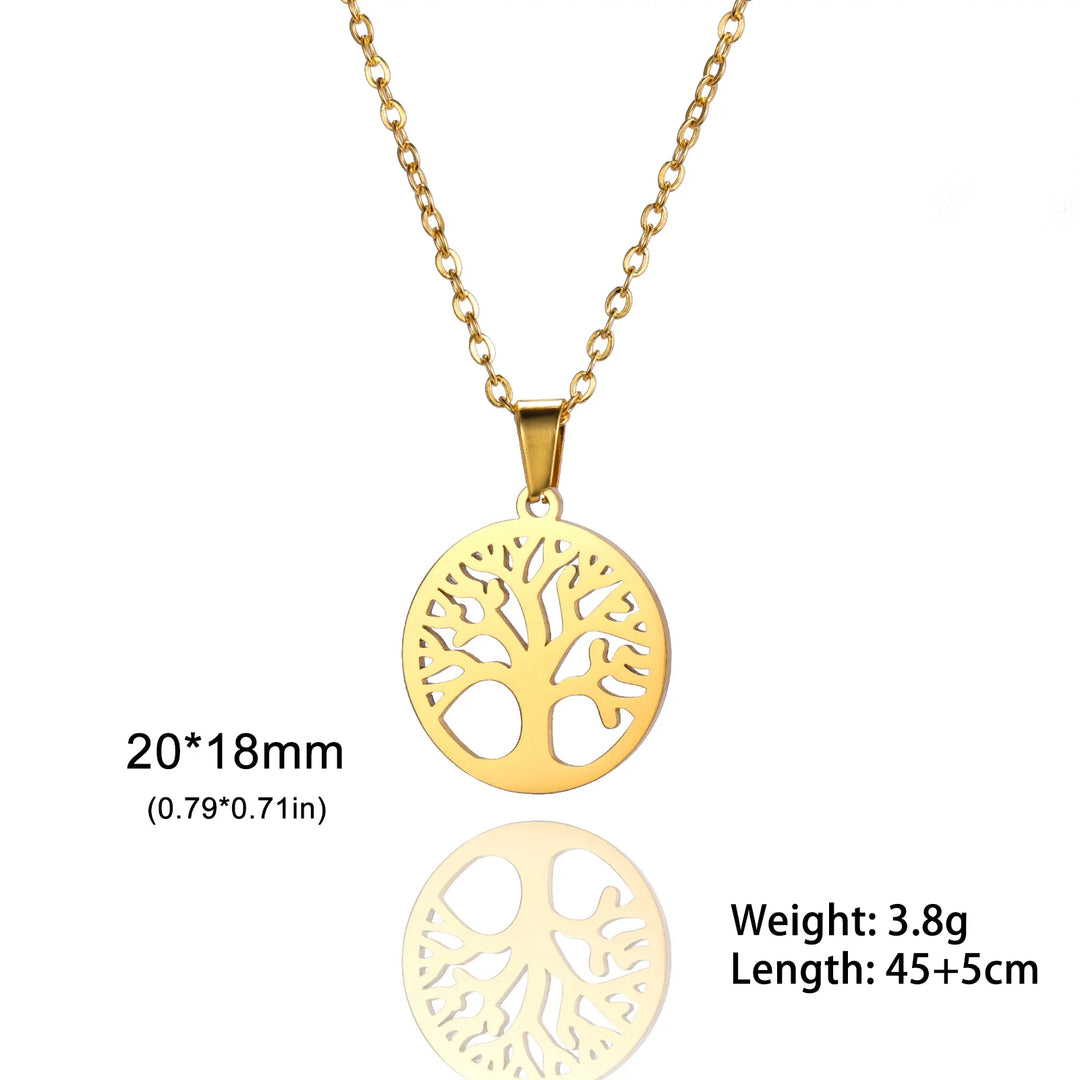Golden Harmony Tree of Life Necklace