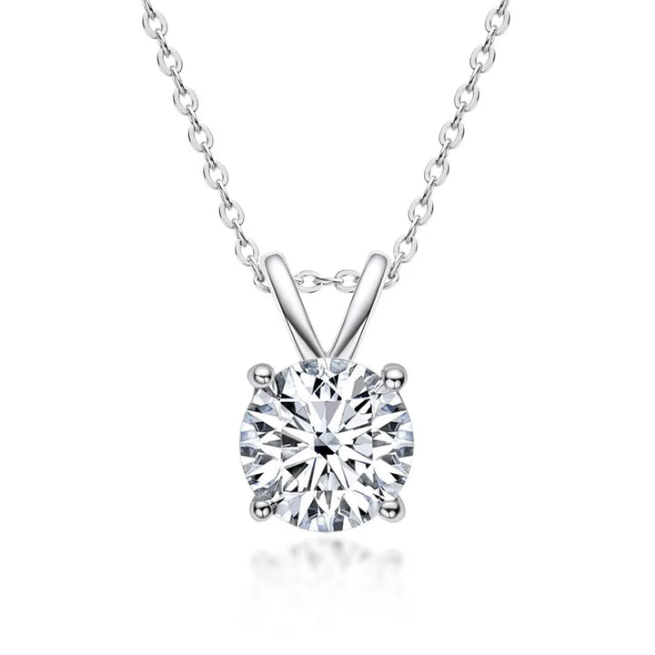 Exclusive Sterling Silver Moissanite Diamond Necklace