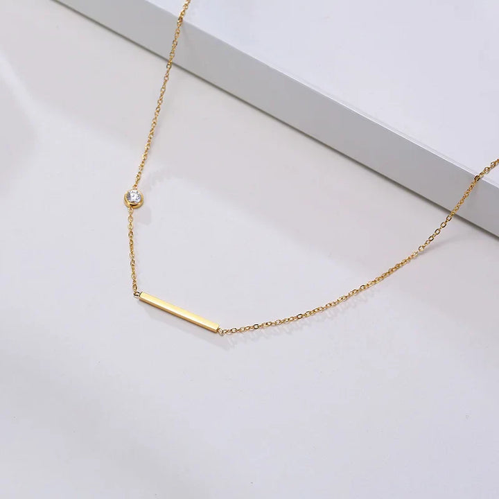 Radiant Sideways Cross Necklace