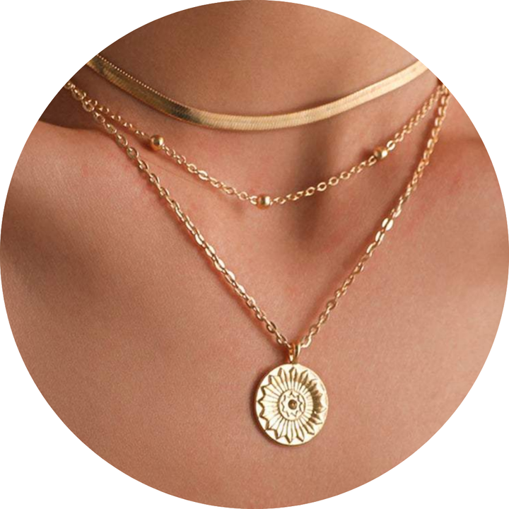 "Ana" 14 Carat Gold Necklace | 1+2