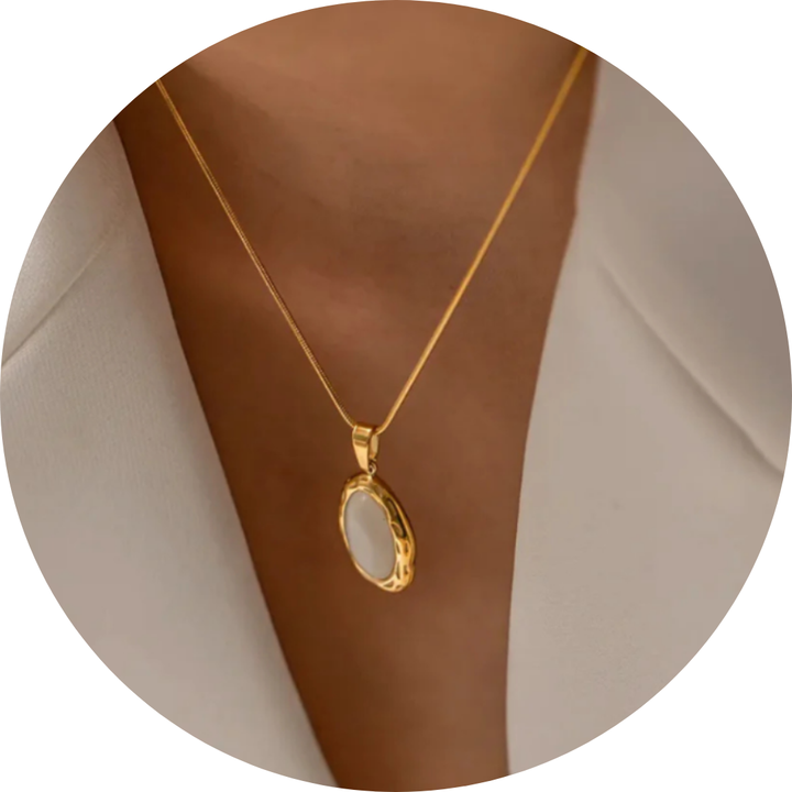 Handmade Opal Necklace | 14 Carat Gold Plated