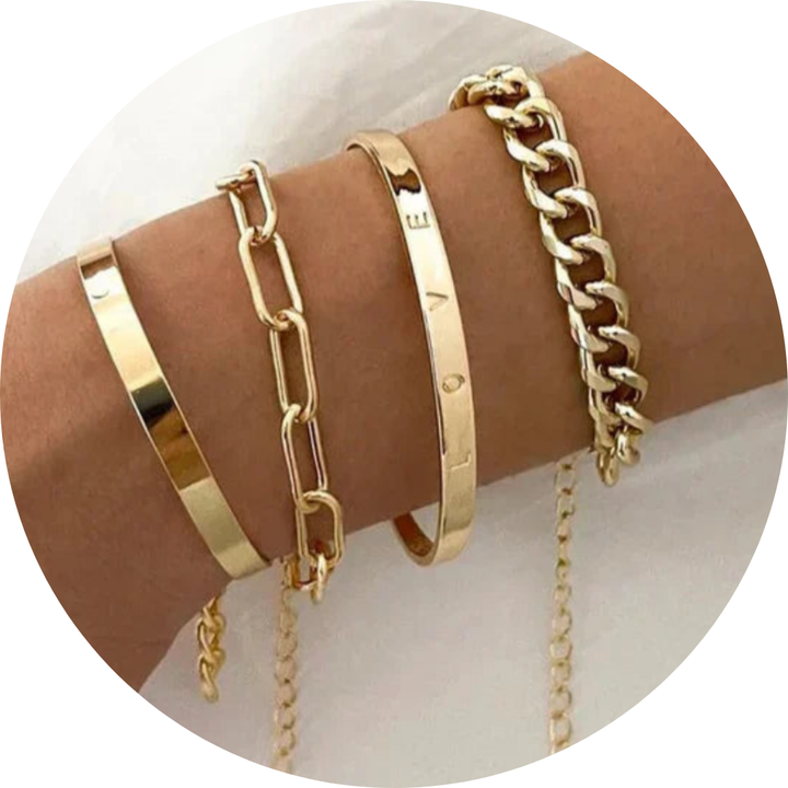 Elan Mercer Bracelet Set | Gold
