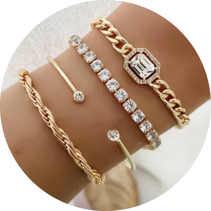 Domitia Calvina - Bracelet Set - Gold