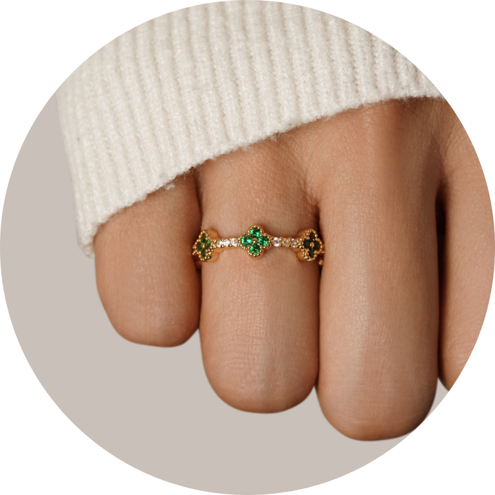 Marisol - Crystal Ring in Clover Shape