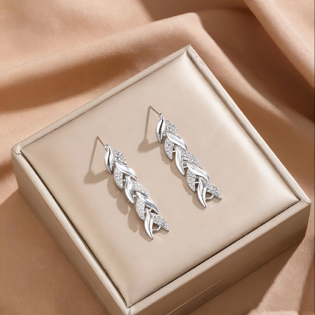 Rhinestone Fish Tail Earrings