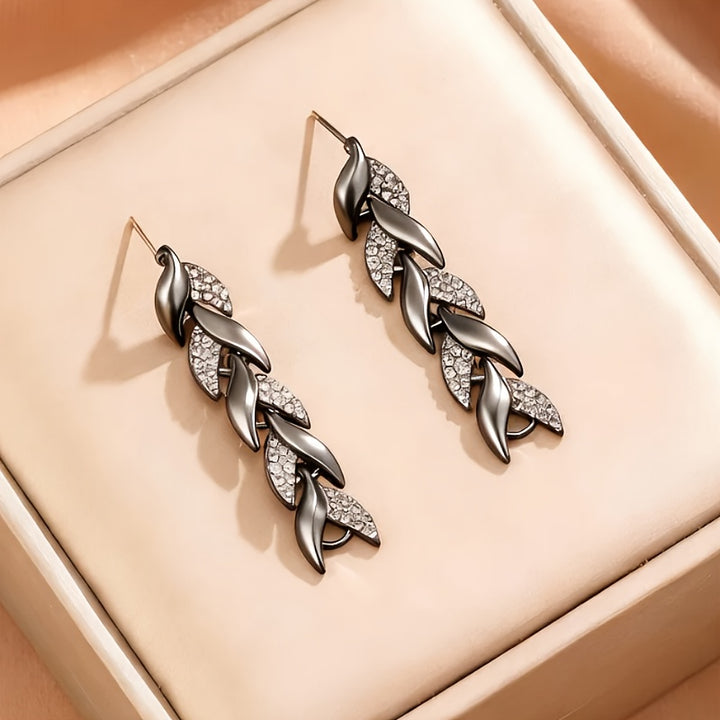 Rhinestone Fish Tail Earrings