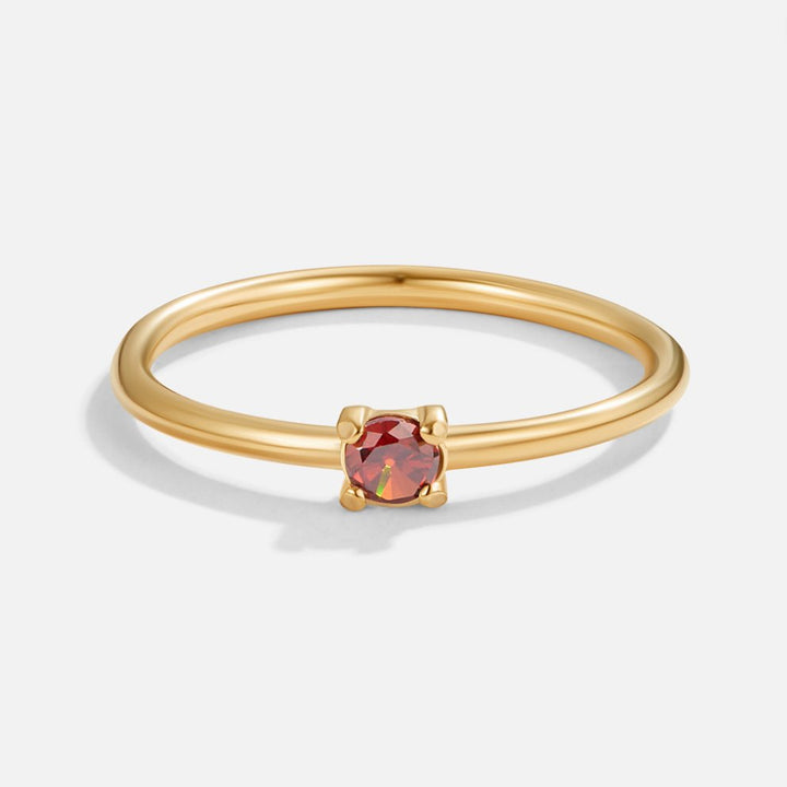 Gold rings with birthstone