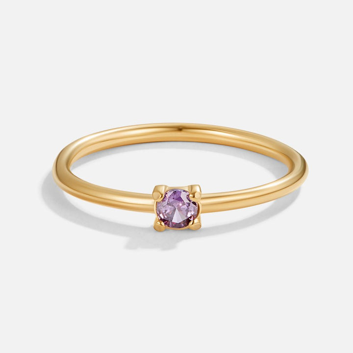 Gold rings with birthstone
