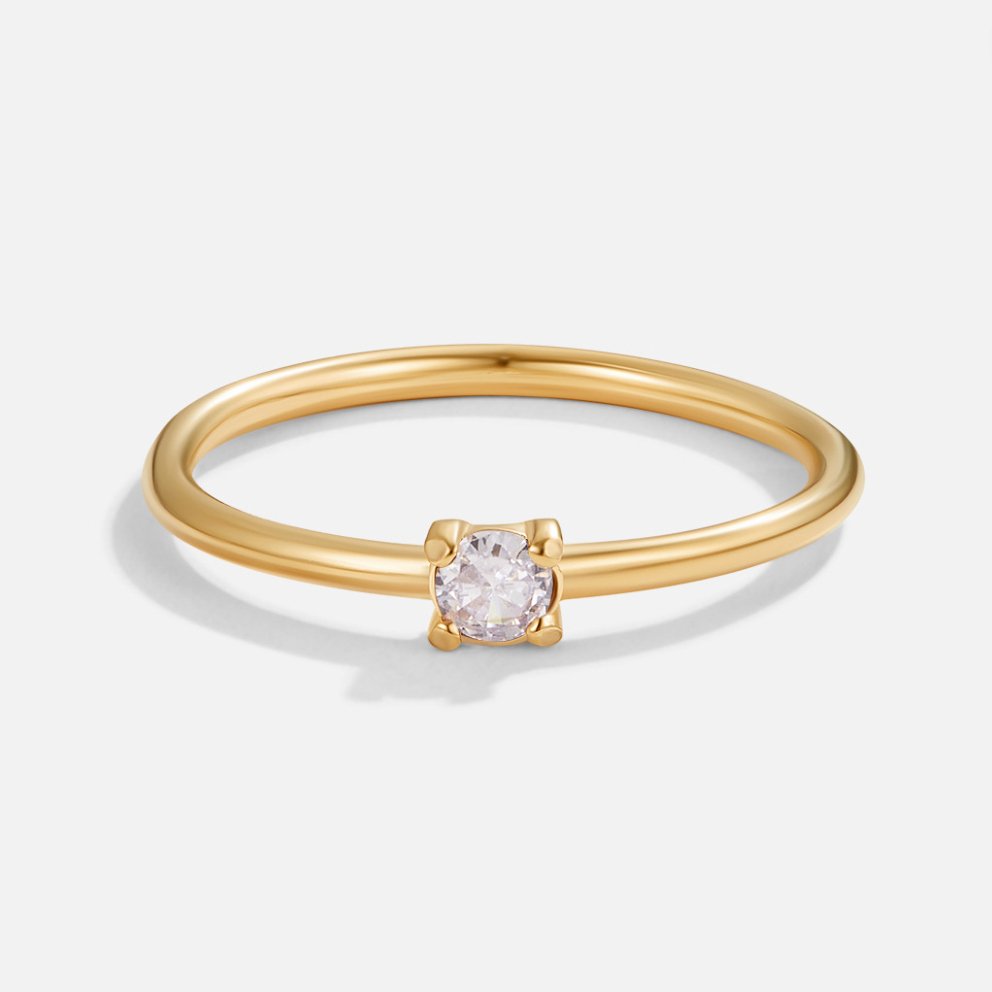 Gold rings with birthstone