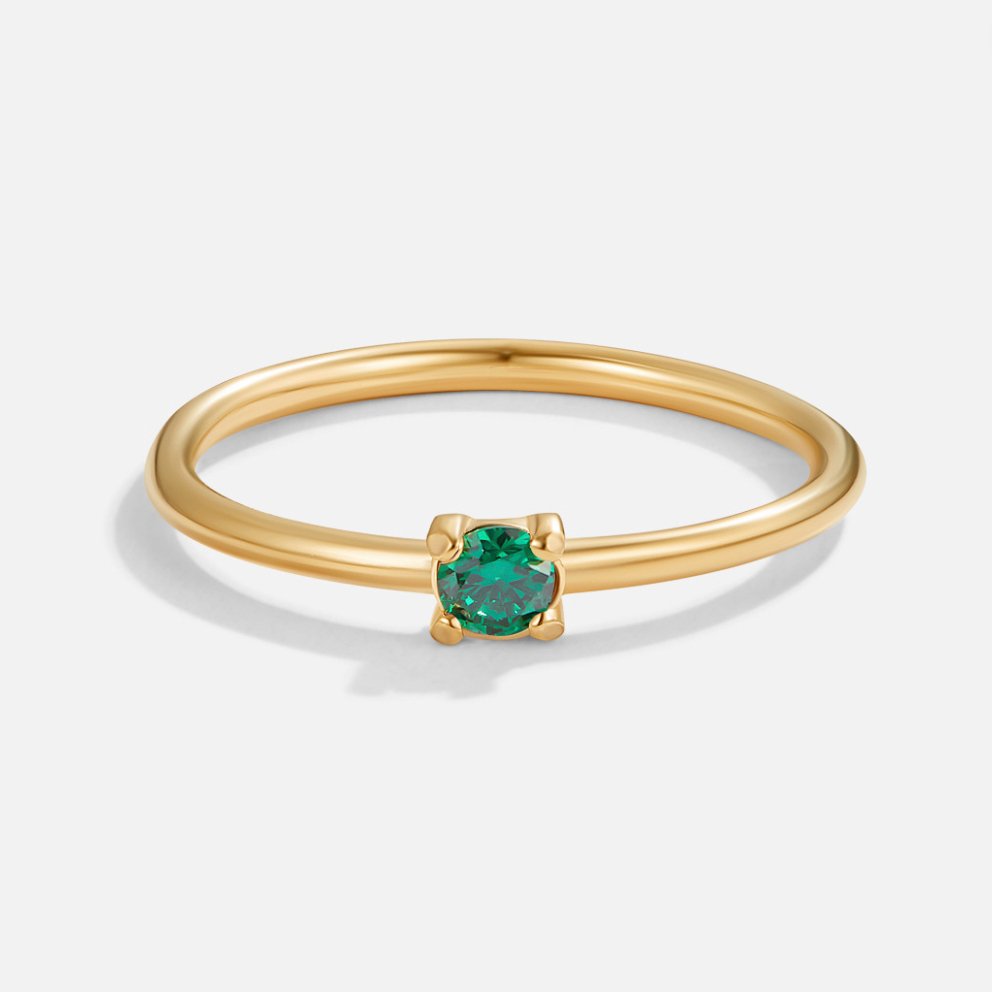 Gold rings with birthstone
