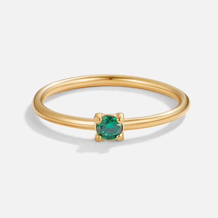 Gold rings with birthstone