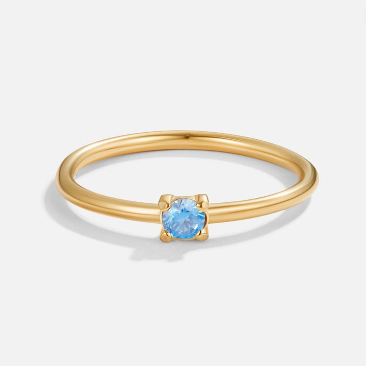 Gold rings with birthstone