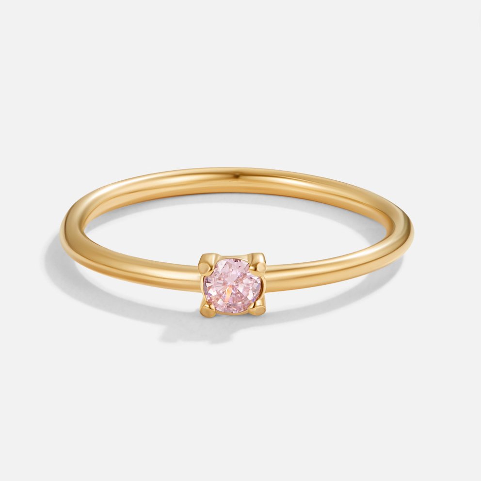 Gold rings with birthstone