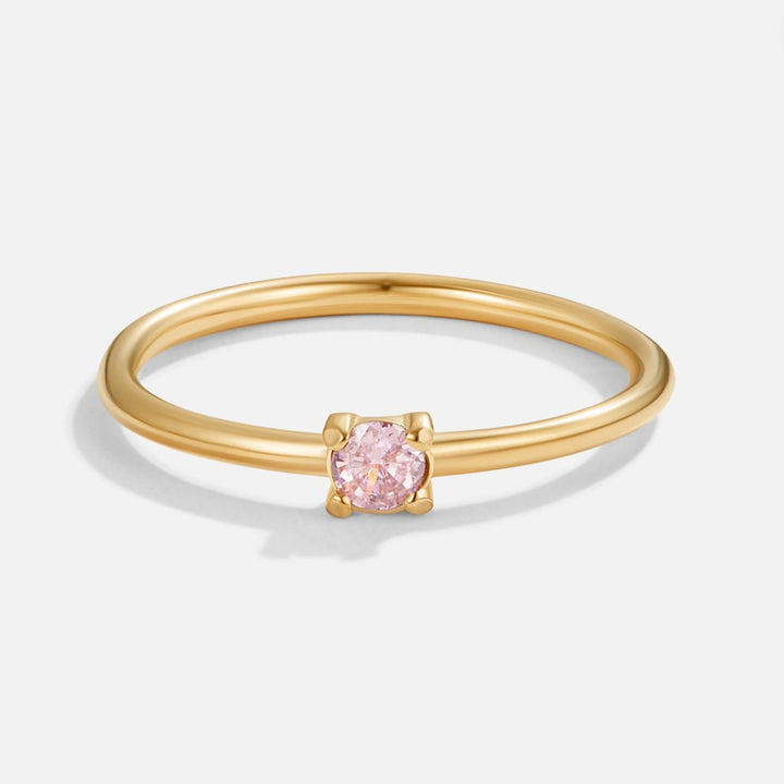 Gold rings with birthstone