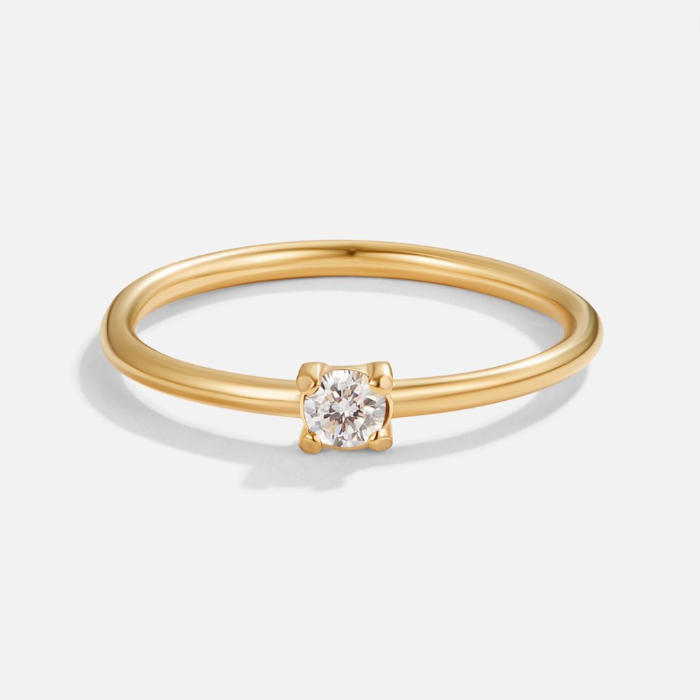 Gold rings with birthstone