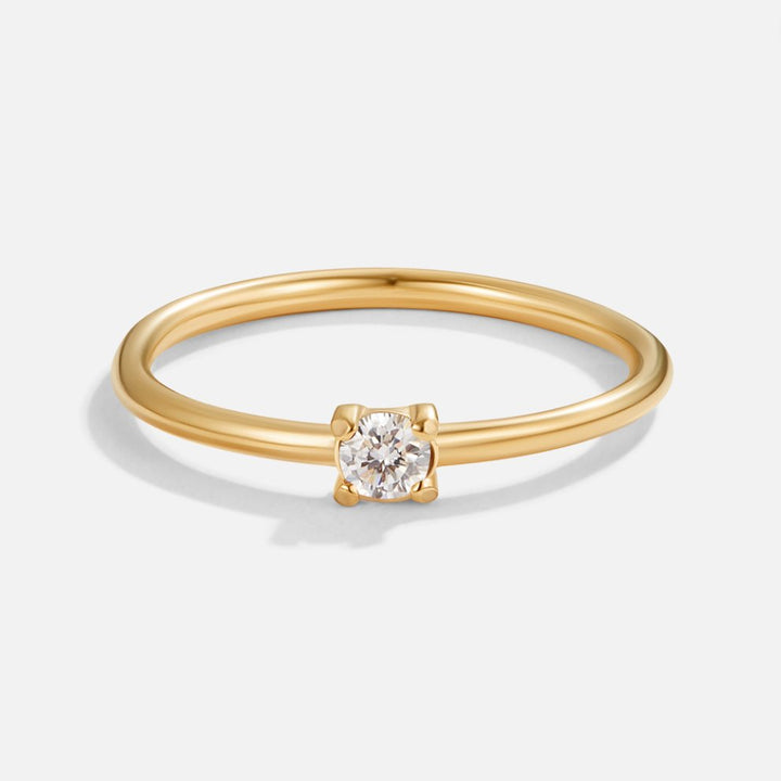 Gold rings with birthstone