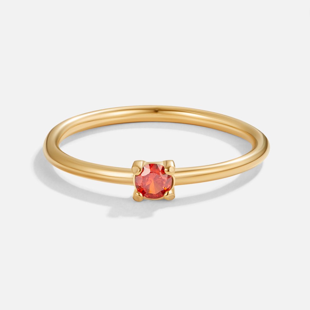 Gold rings with birthstone
